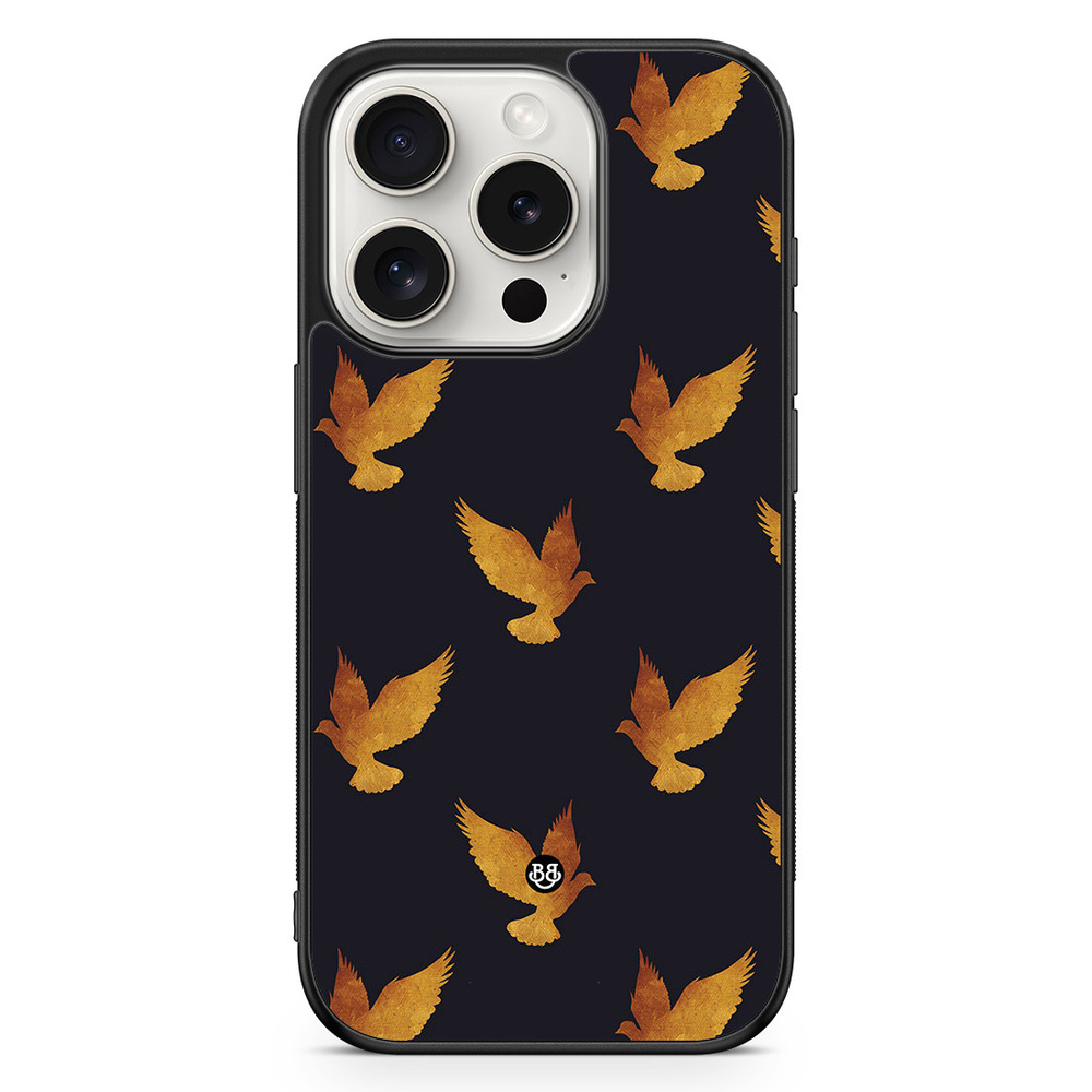 iPhone 15 Pro Case - Golden Doves