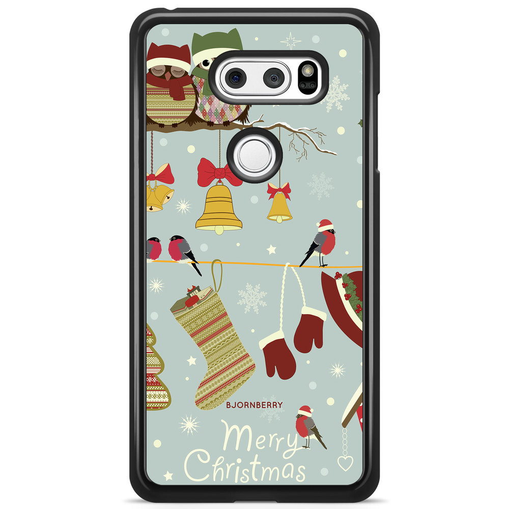 LG V30 Case - Christmas Owls