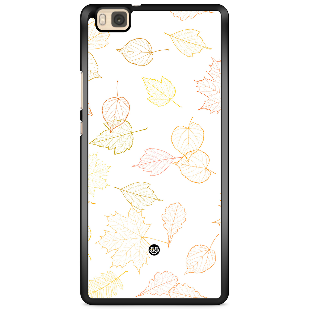 Huawei P8 Lite Case - White and Leaves