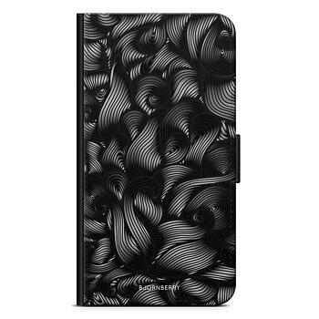 Sony Xperia Z3+ Wallet Case - Black Waves
