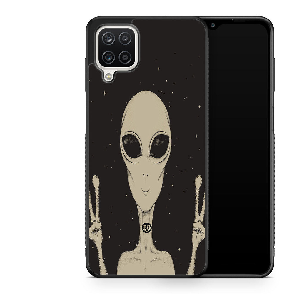 Samsung Galaxy A12 Case - Peace Alien