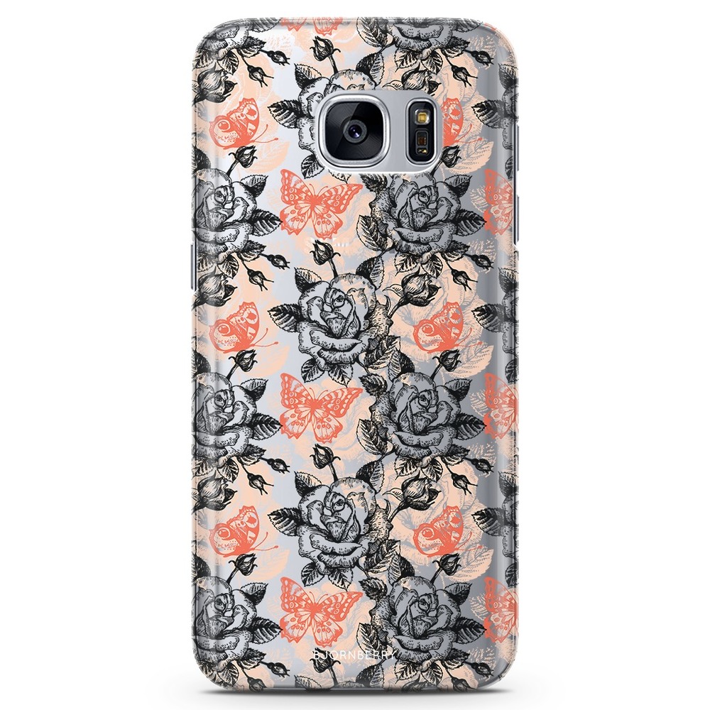 Samsung Galaxy S6 Edge TPU Case - Roses & Butterflies