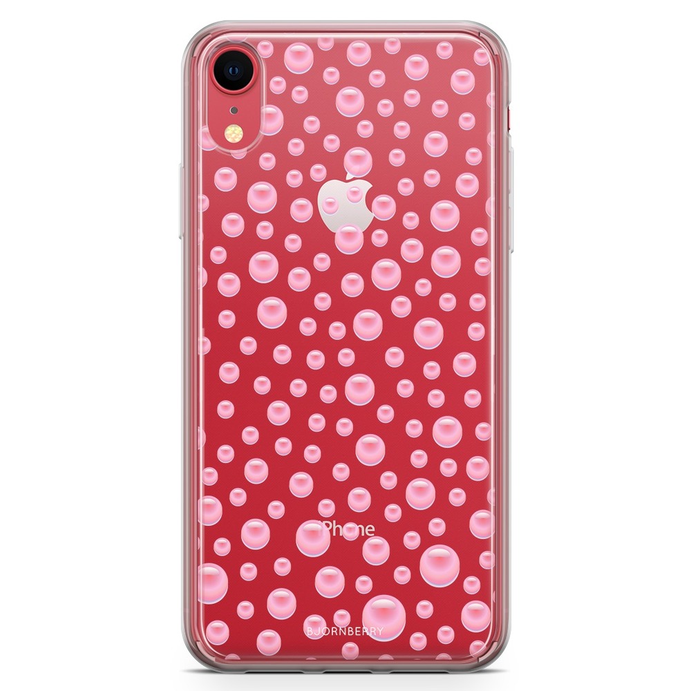 iPhone XR Fashion Skal - Rosa Pärlor