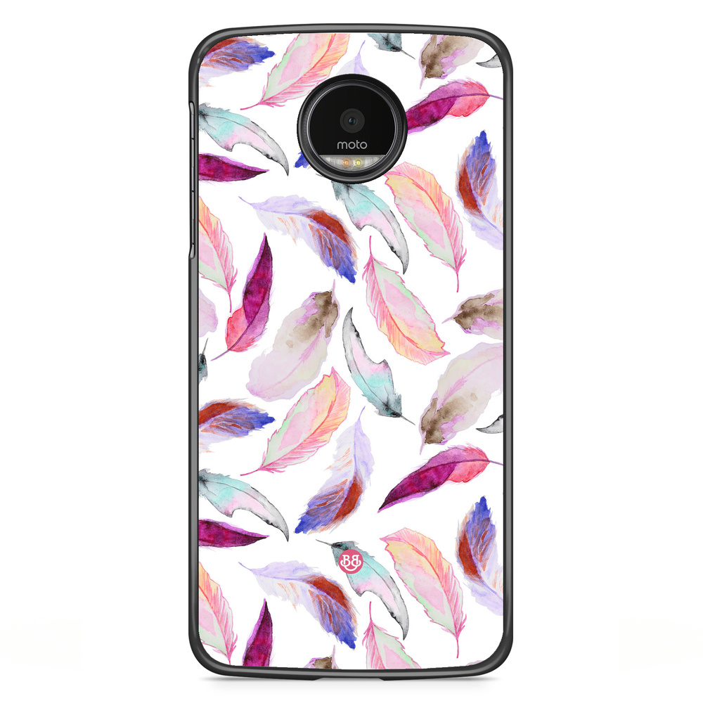 Motorola Moto G5S Plus Case - Watercolor Feathers