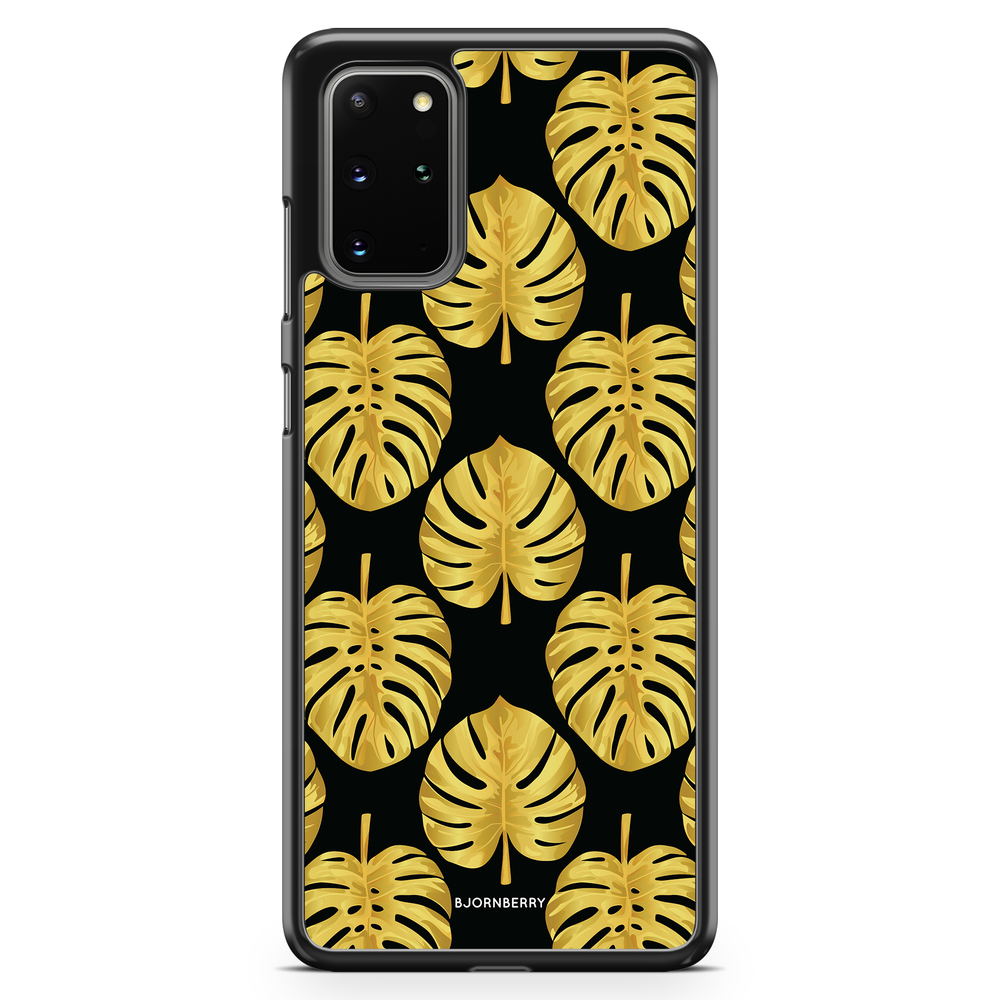 Samsung Galaxy S20 Plus Case - Gold Monstera