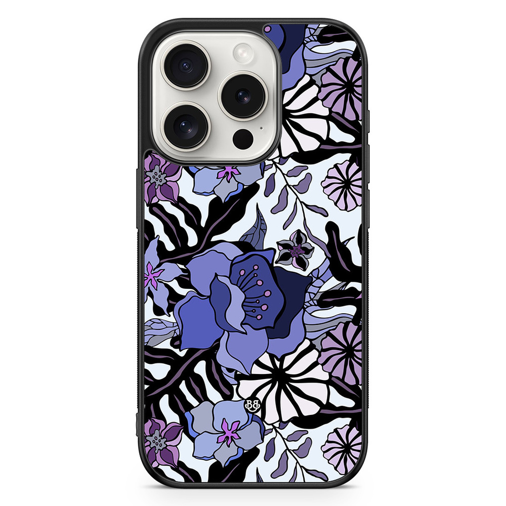 iPhone 15 Pro Case - Purple Flowers