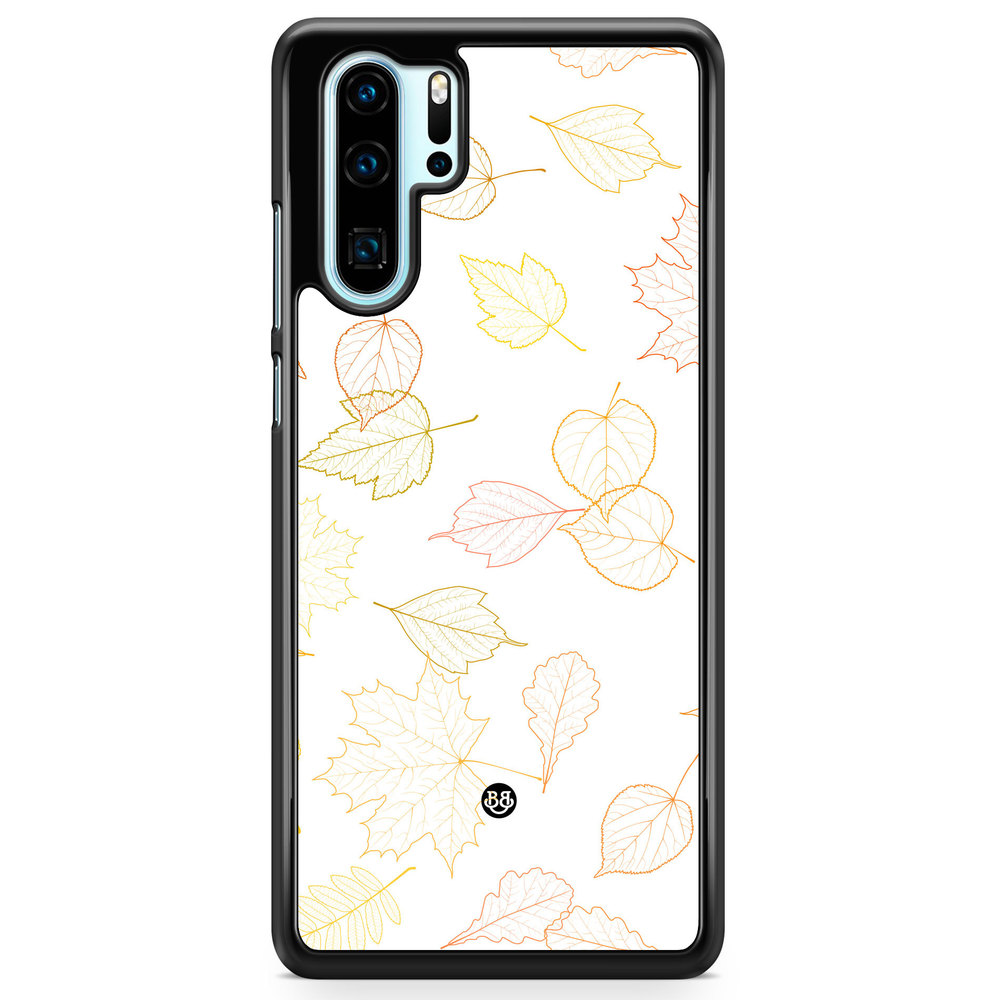 Huawei P30 Pro Case - White and Leaves