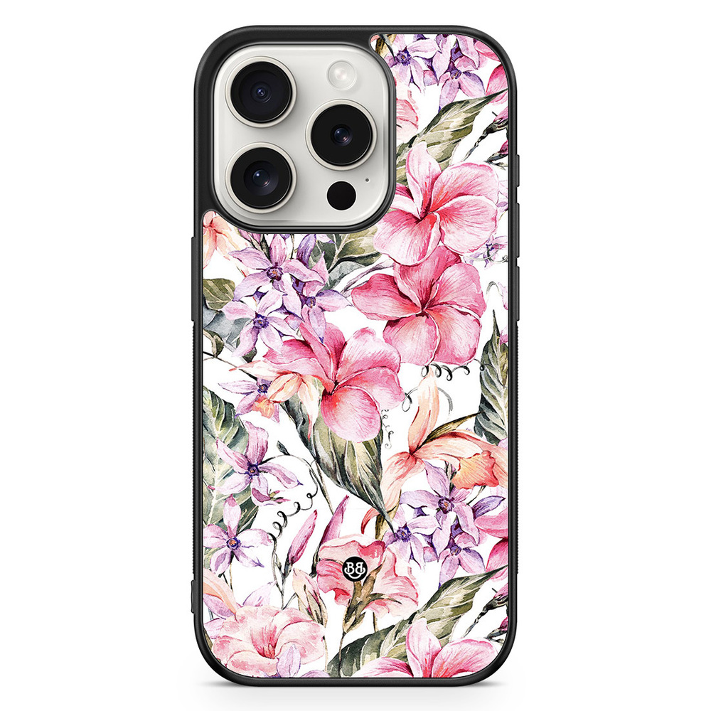 iPhone 15 Pro Case - Watercolor Flowers