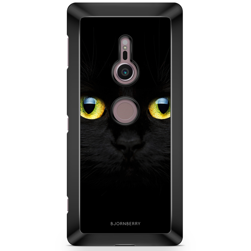 Sony Xperia XZ2 Case  - Black Cat Close Up