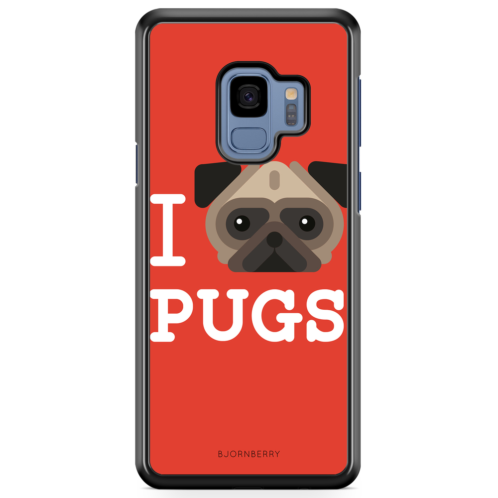 Samsung Galaxy S9 Case - I Love Pugs