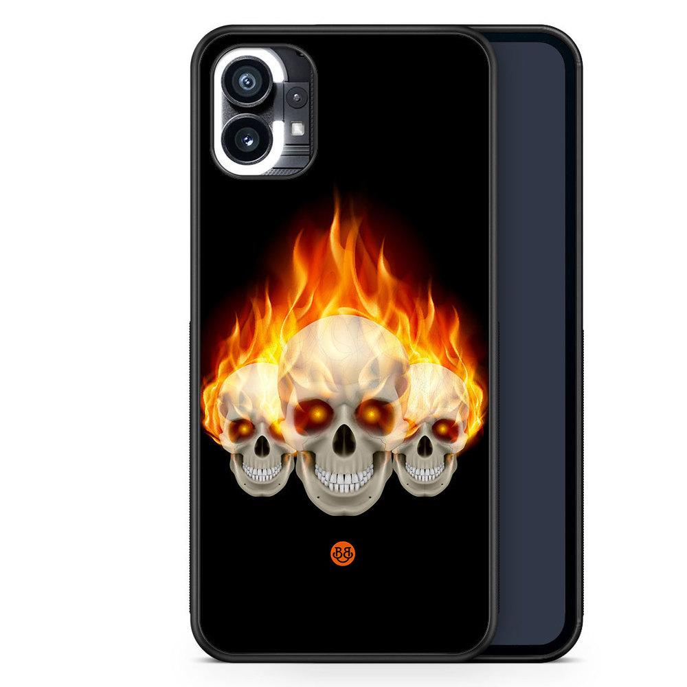 Nothing Phone (1) Case - Flames Skulls