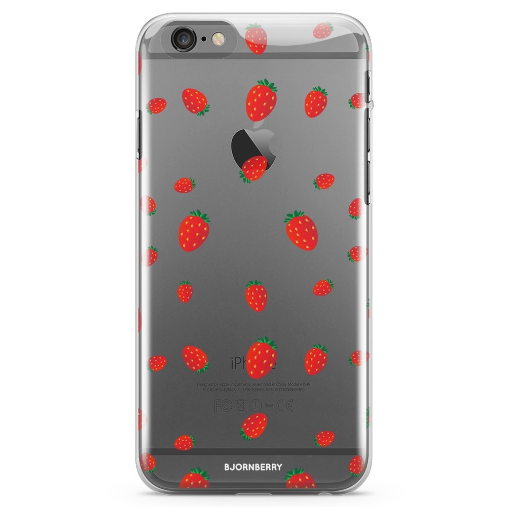 iPhone 6/6s Genomskinligt Skal - Jordgubbar | Mobilskal & Mobilfodral BJORNBERRY
