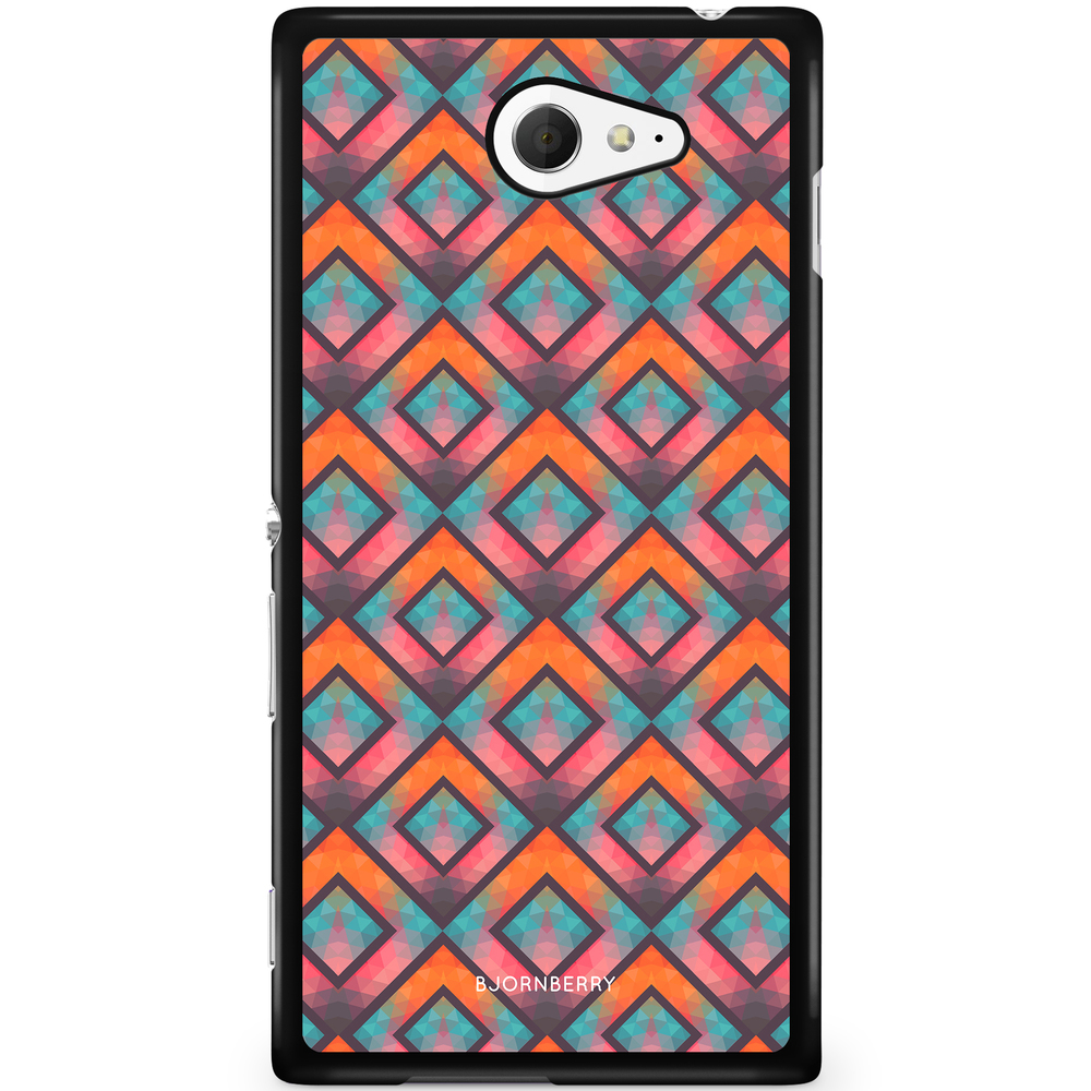 Sony Xperia M2 Aqua Case - Retro Squares