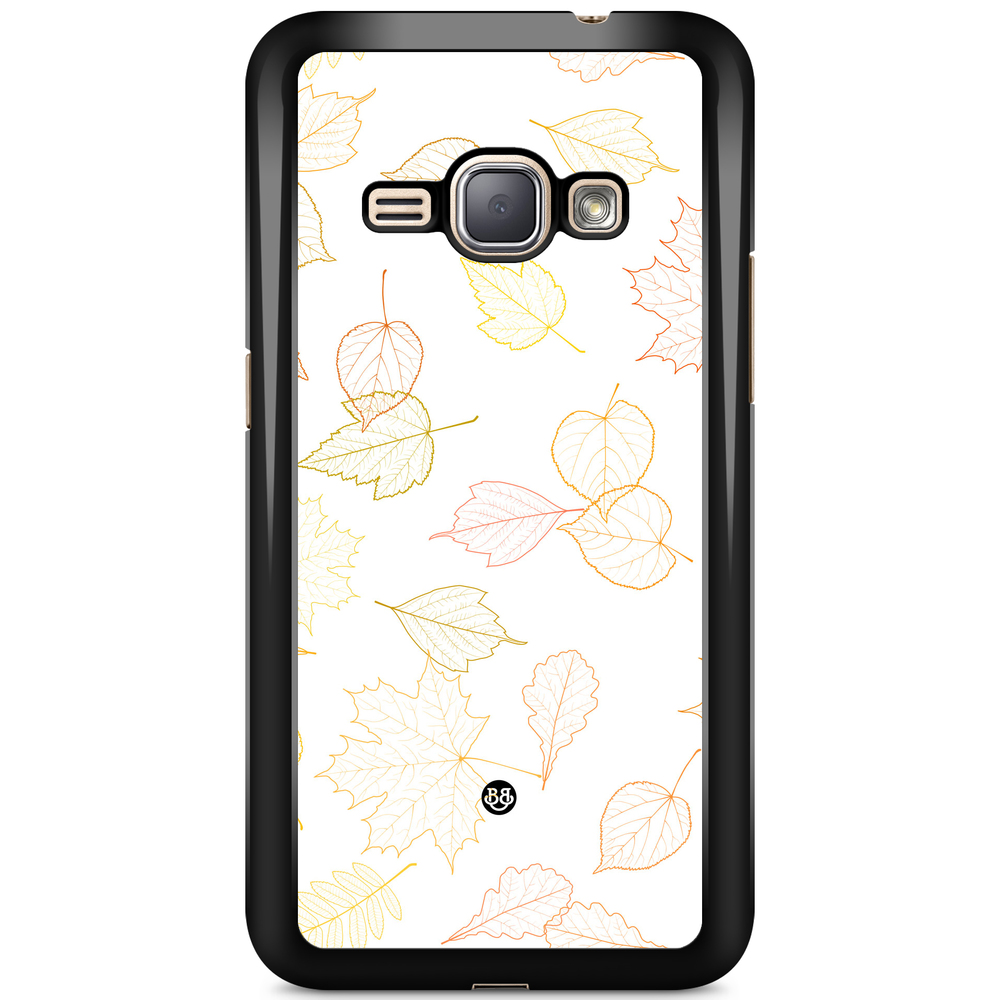 Samsung Galaxy J1 (2016) Case - White and Leaves