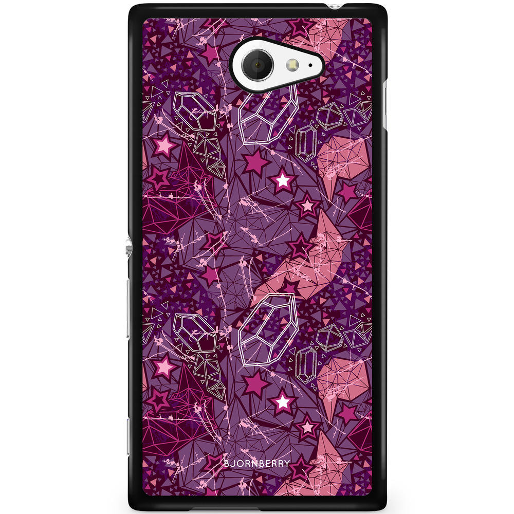 Sony Xperia M2 Aqua Case - Purple Stars