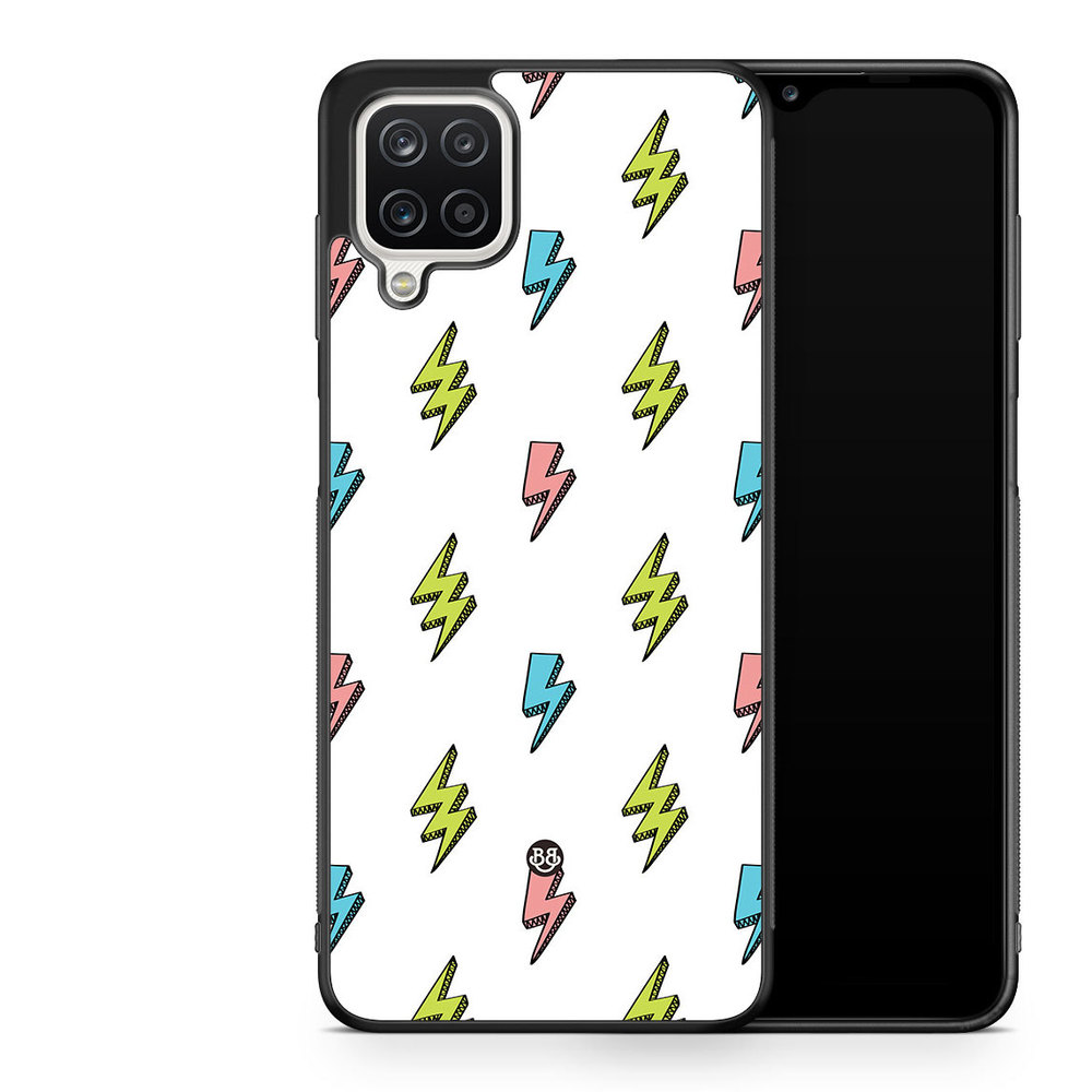 Samsung Galaxy A12 Case - Lightning Bolts