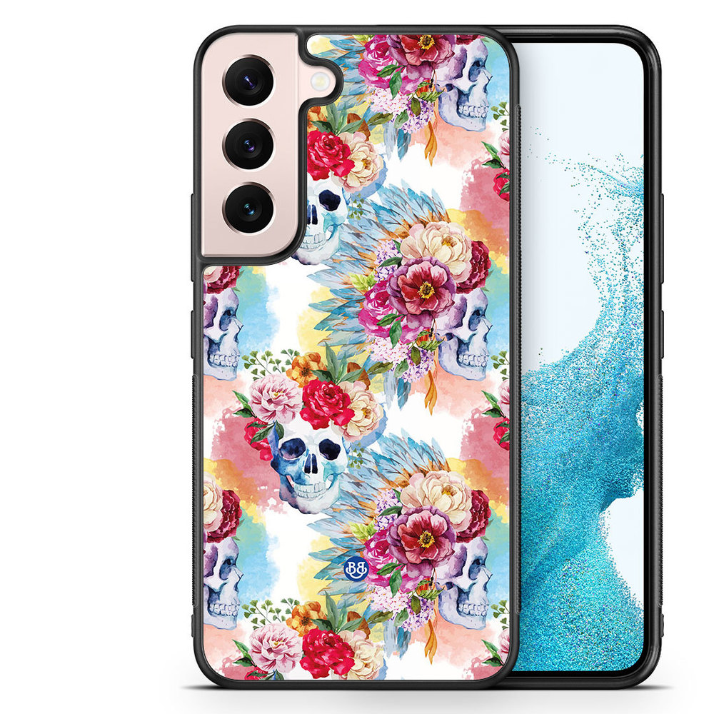 Samsung Galaxy S22 5G Case - Skulls And Flowers
