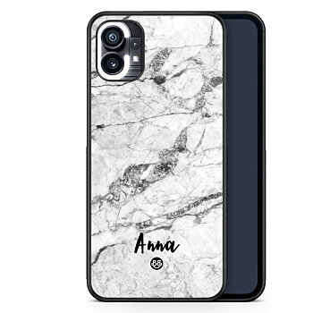 Nothing Phone (1) Custom Case - White Marble Name