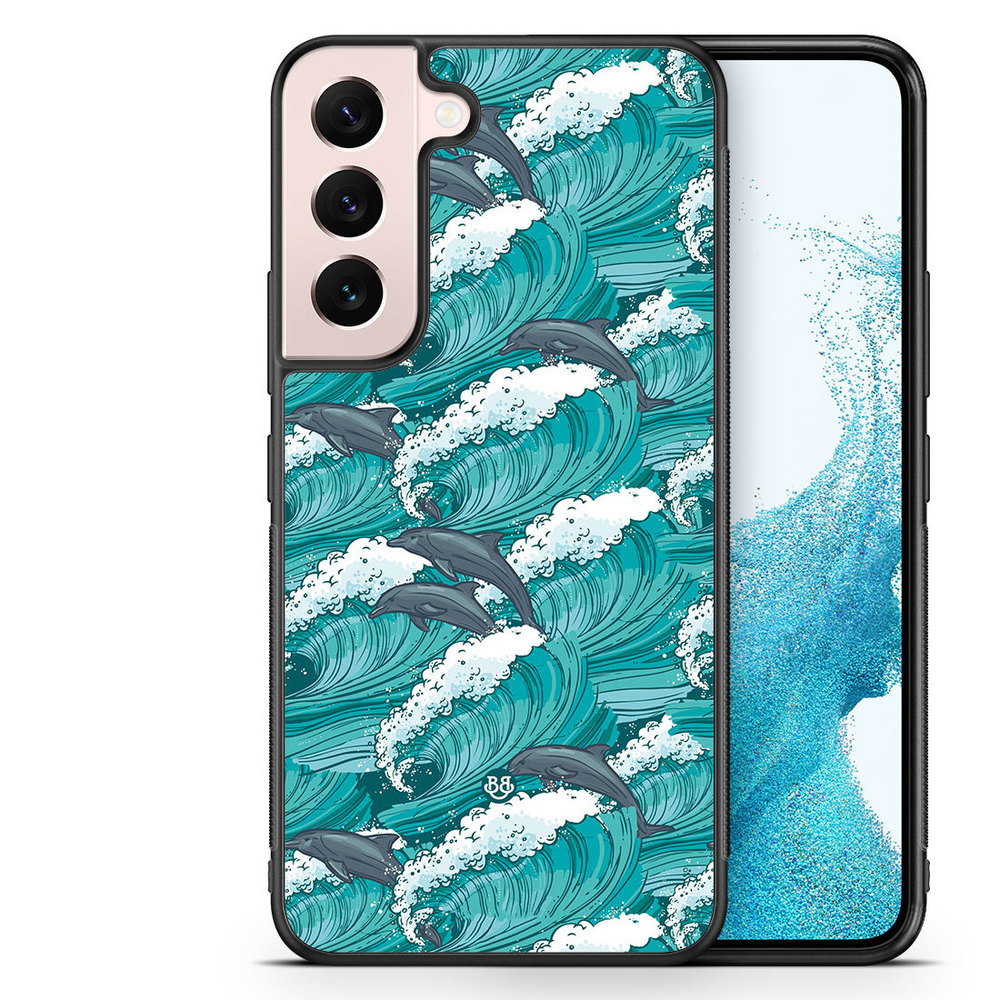 Samsung Galaxy S22 5G Case - Waves and Dolphins