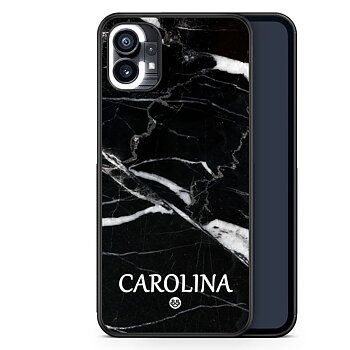 Nothing Phone (1) Custom Case - Black Marble Name