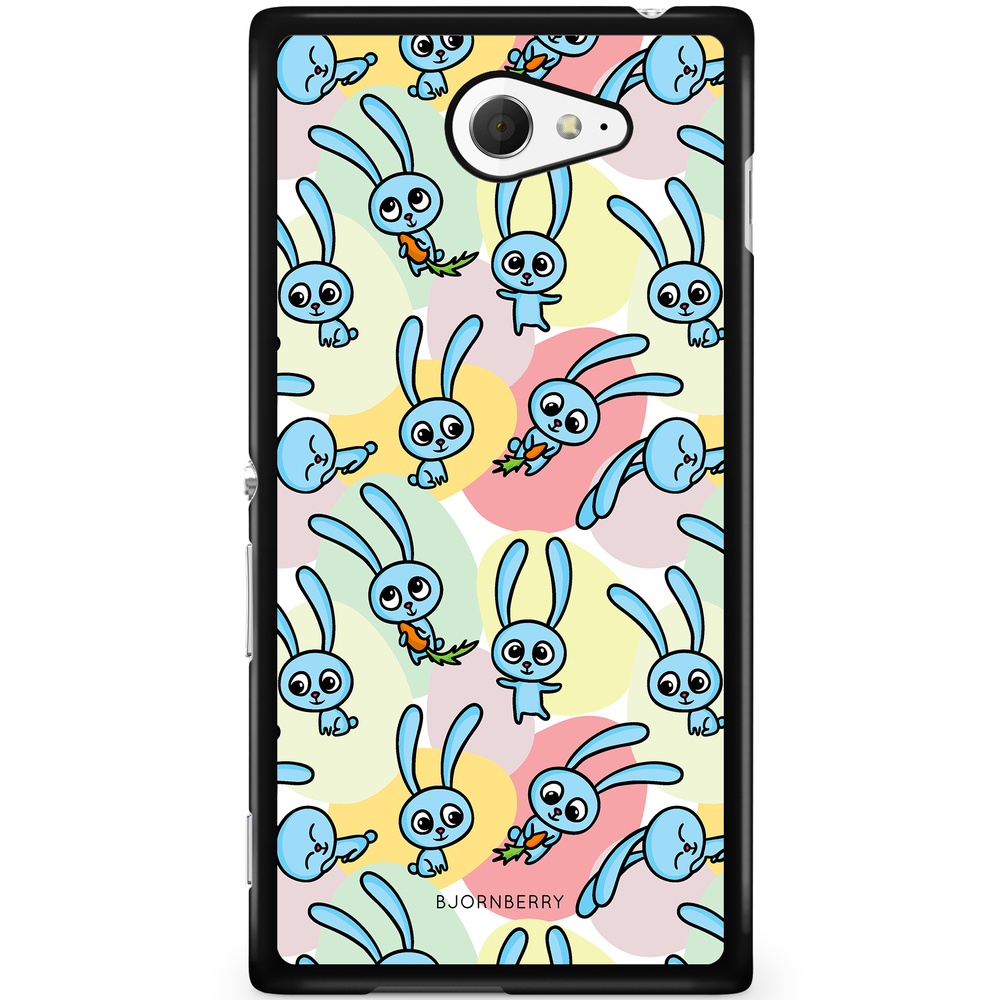 Sony Xperia M2 Aqua Case - Blue Rabbits