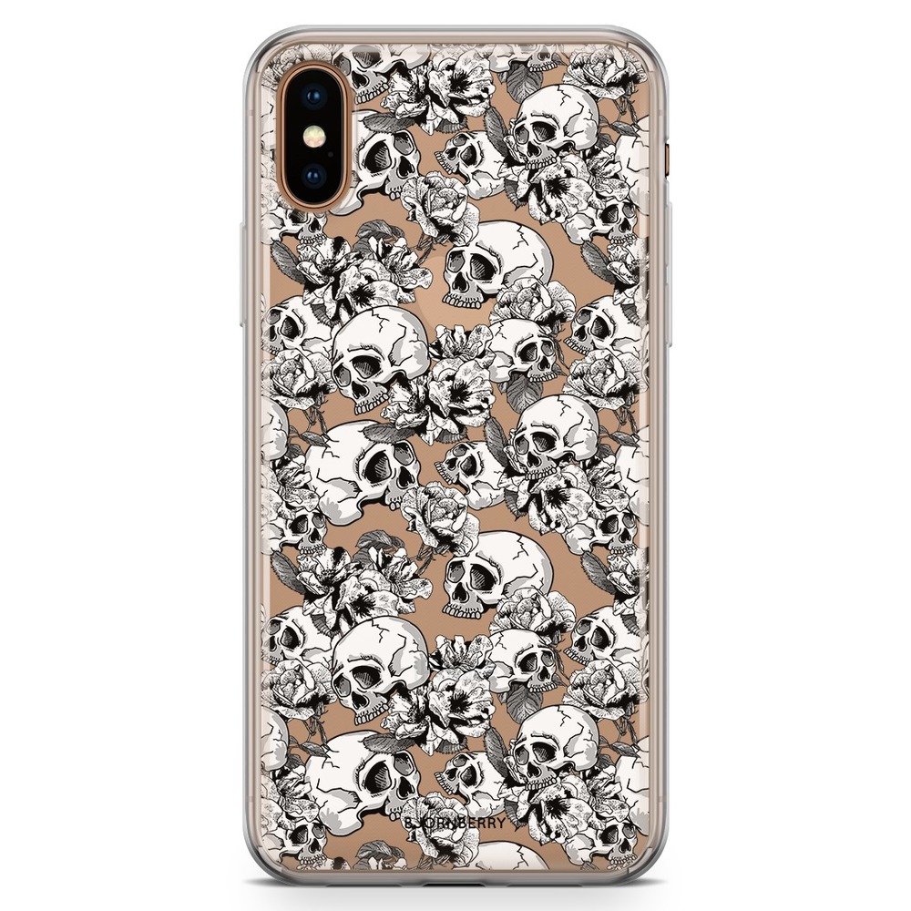 iPhone Xs Max Fashion Case - Skull & Roses