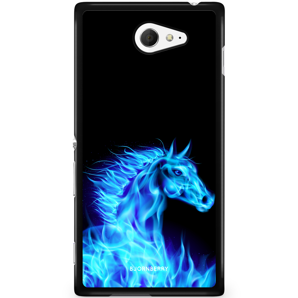 Sony Xperia M2 Aqua Case - Flames Horse