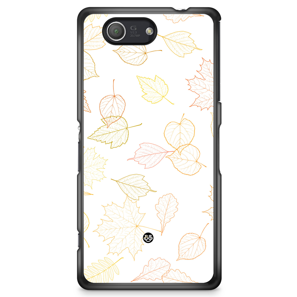 Sony Xperia Z3 Compact Case - White and Leaves