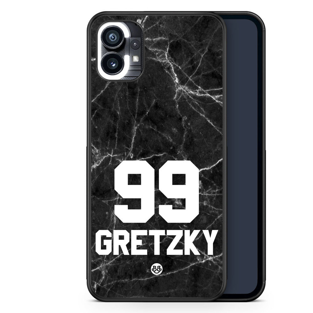 Nothing Phone (1) Custom Case - Black Marmor Number