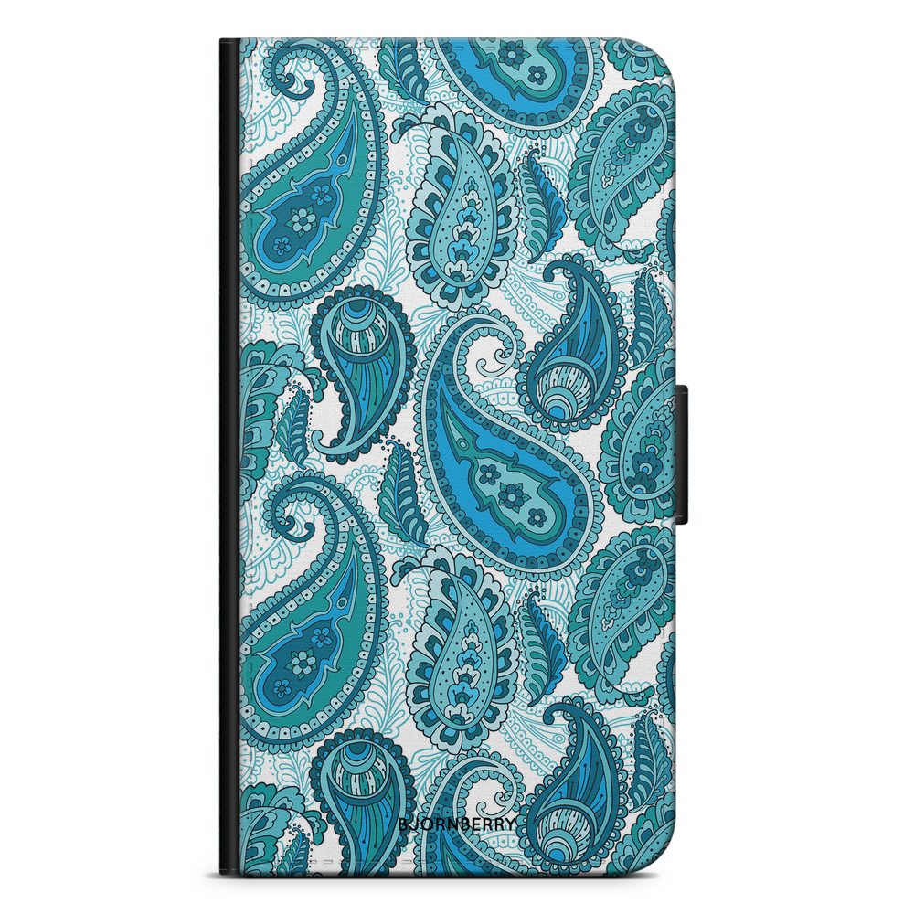 Huawei P9 Plus Wallet Case - Blue Paisley