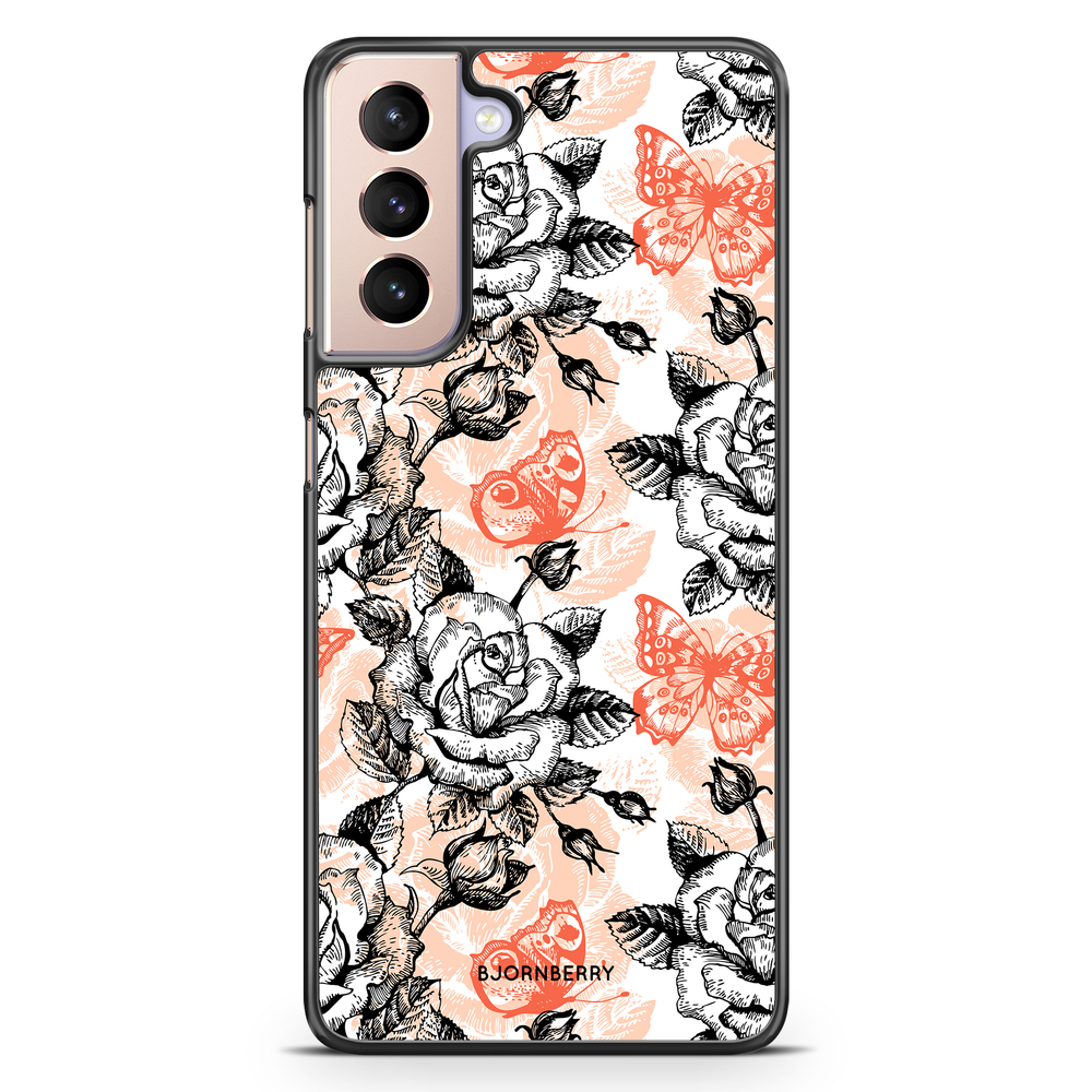 Samsung Galaxy S21 Skal - Fjärilar & Rosor | Mobilskal & Mobilfodral BJORNBERRY