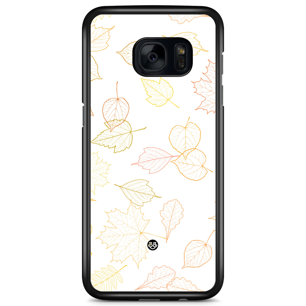 Samsung Galaxy S7 Edge Case - White and Leaves