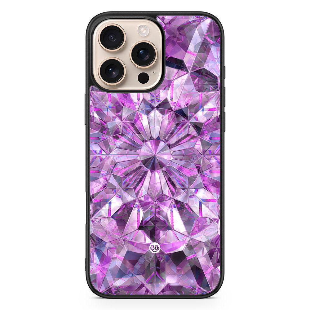 iPhone 16 Pro Max Case - Purple Crystals