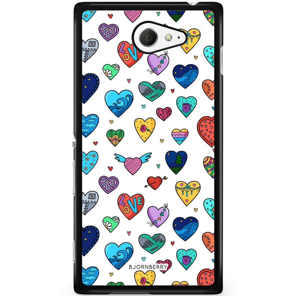 Sony Xperia M2 Aqua Case - Hearts