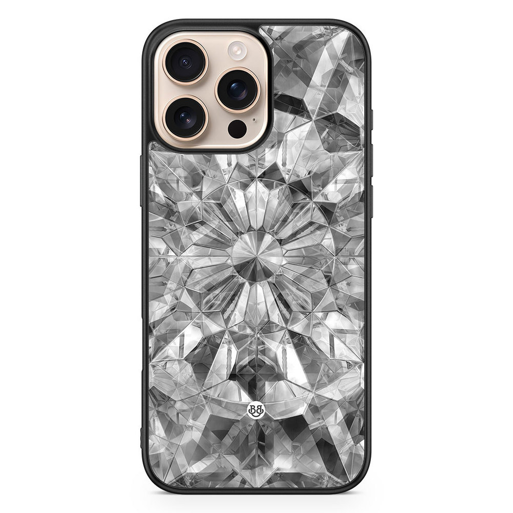 iPhone 16 Pro Max Case - Grey Crystals