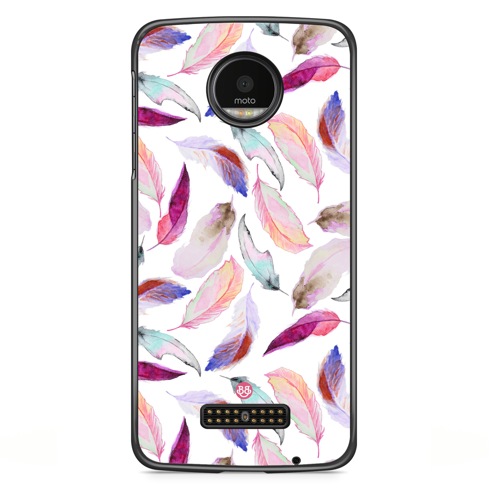 Motorola Moto Z Skal - Watercolor Feathers