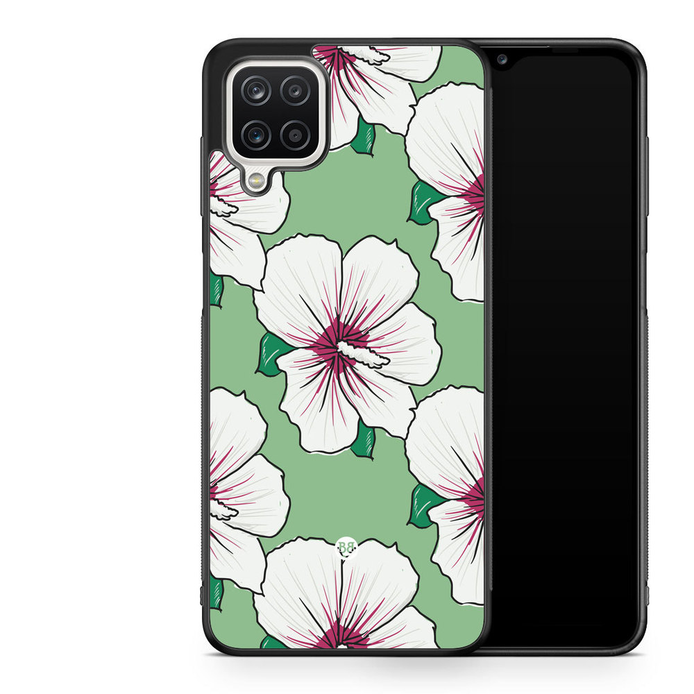 Samsung Galaxy A12 Case - Creamy White Flowers