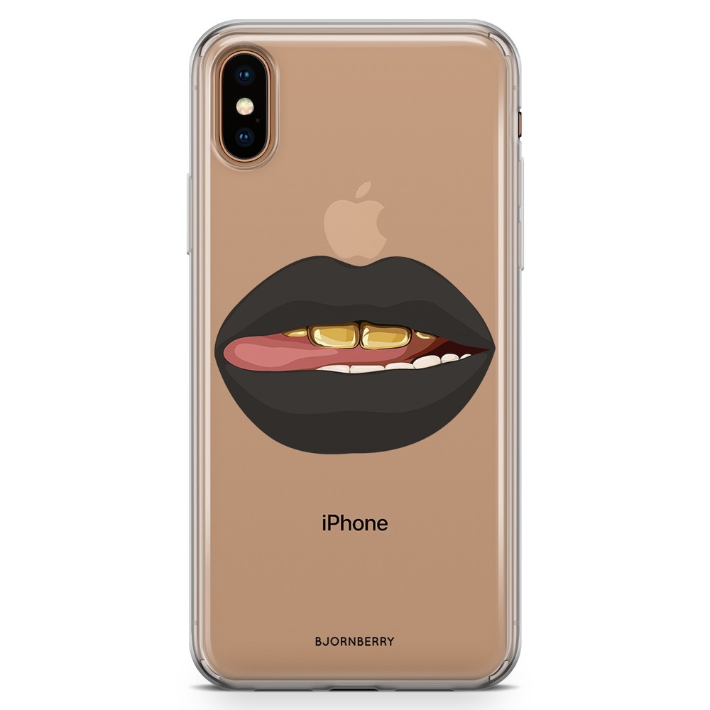 iPhone Xs Max Fashion Skal - Läppar Guld