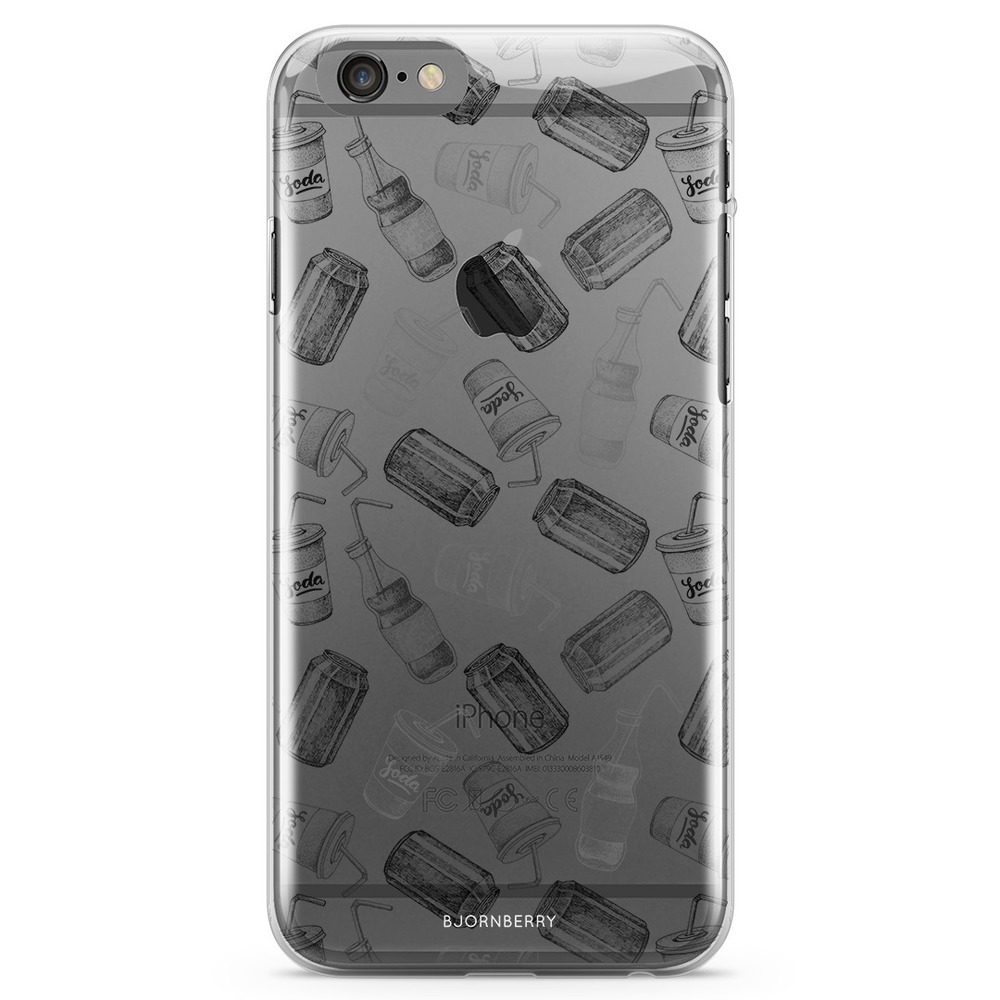 iPhone 6/6s TPU Case - Soda Black & White