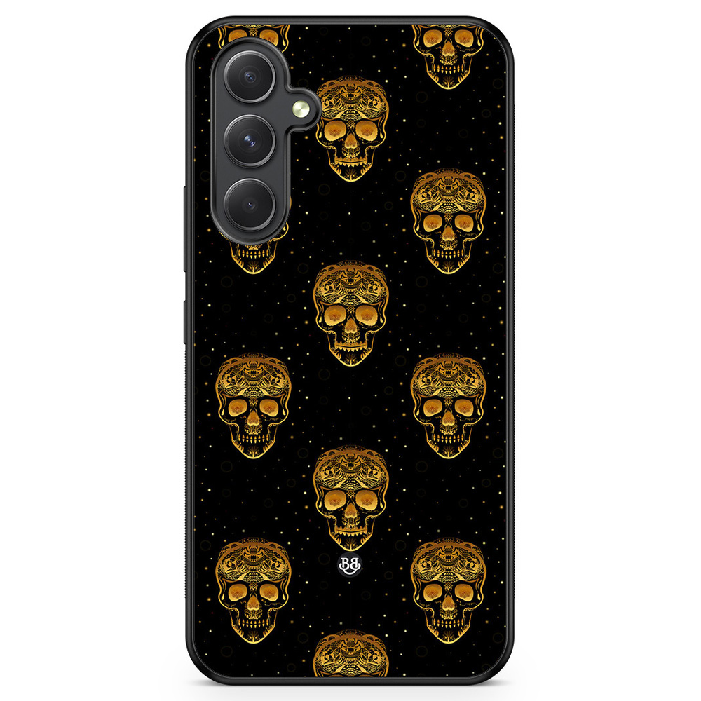 Samsung Galaxy A54 5G Case - Gold Skulls