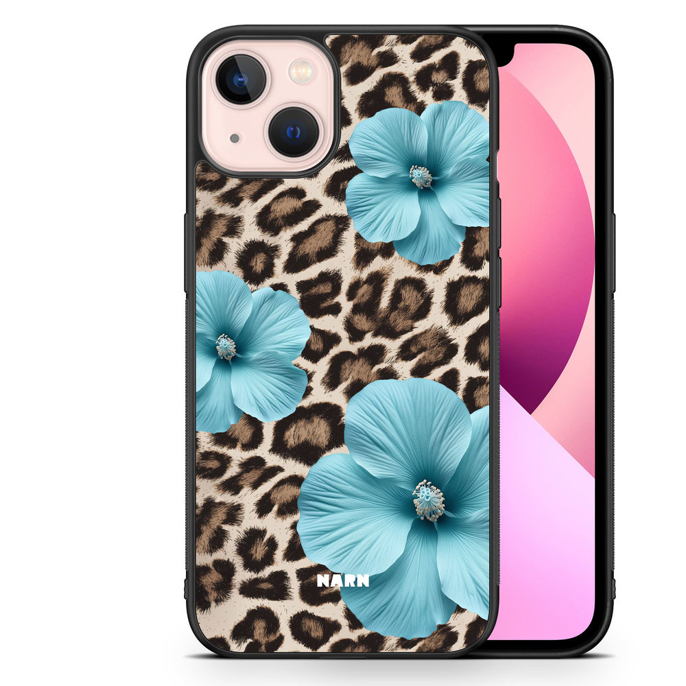 iPhone 13 Case - Hibiscus Era - Turquoise Leopard