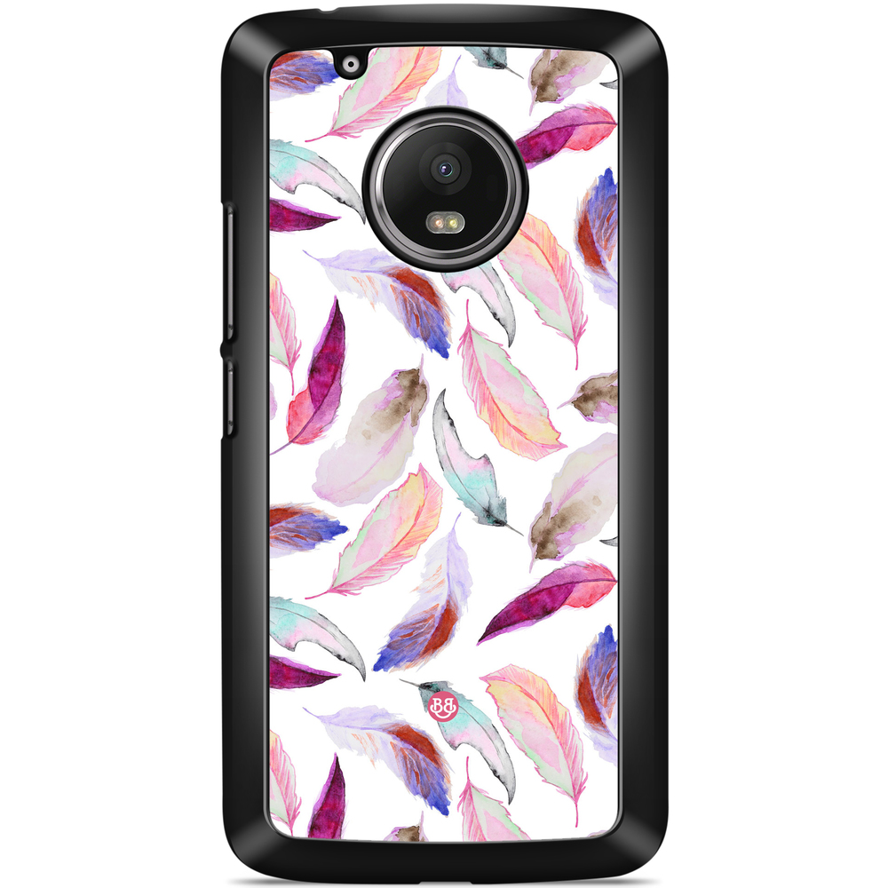 Moto G5 Plus Case - Watercolor Feathers
