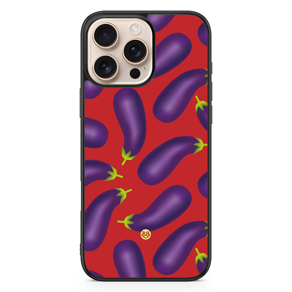 iPhone 16 Pro Max Case - Eggplant Pattern