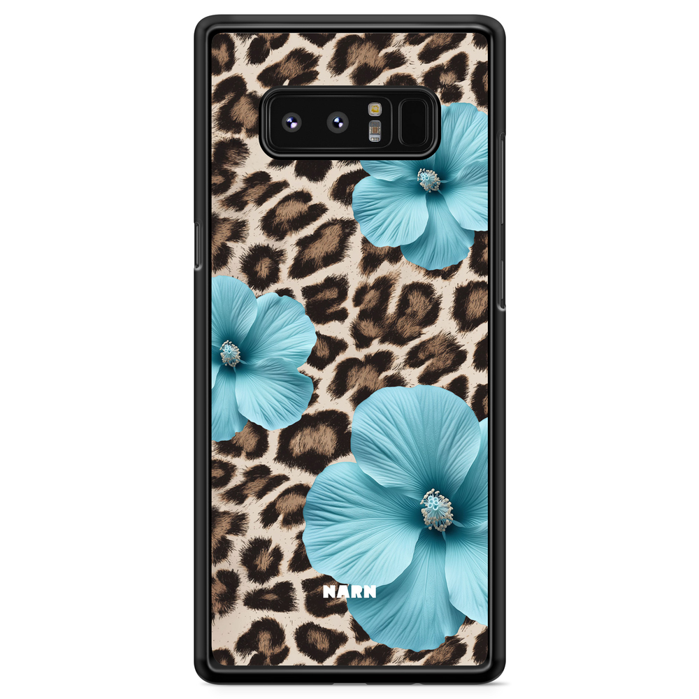 Samsung Galaxy Note 8 Case - Hibiscus Era - Turquoise Leopard