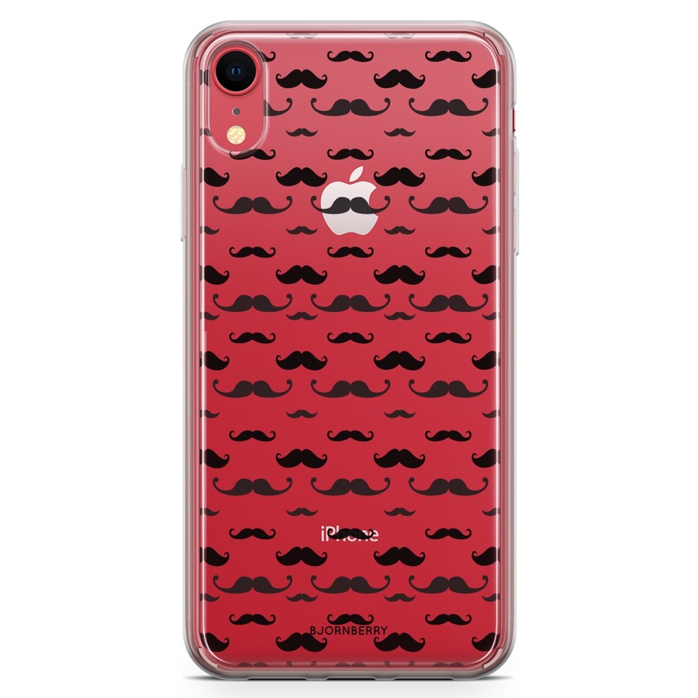 iPhone XR Fashion Case - Mustache Pattern