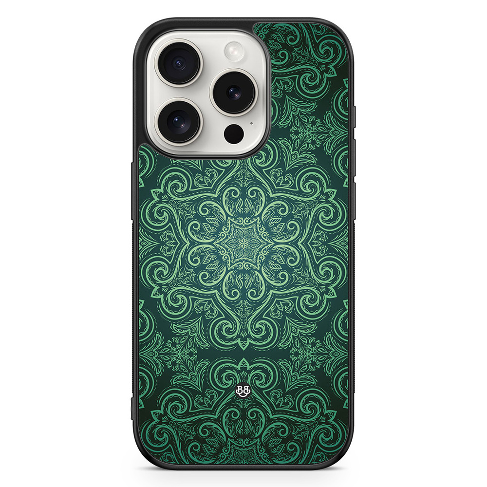 iPhone 15 Pro Skal - Grön Retromönster