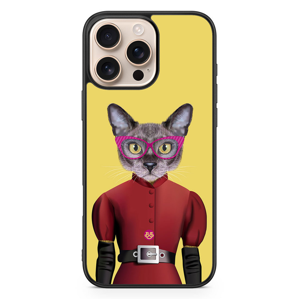 iPhone 16 Pro Max Case - Hipster Cat