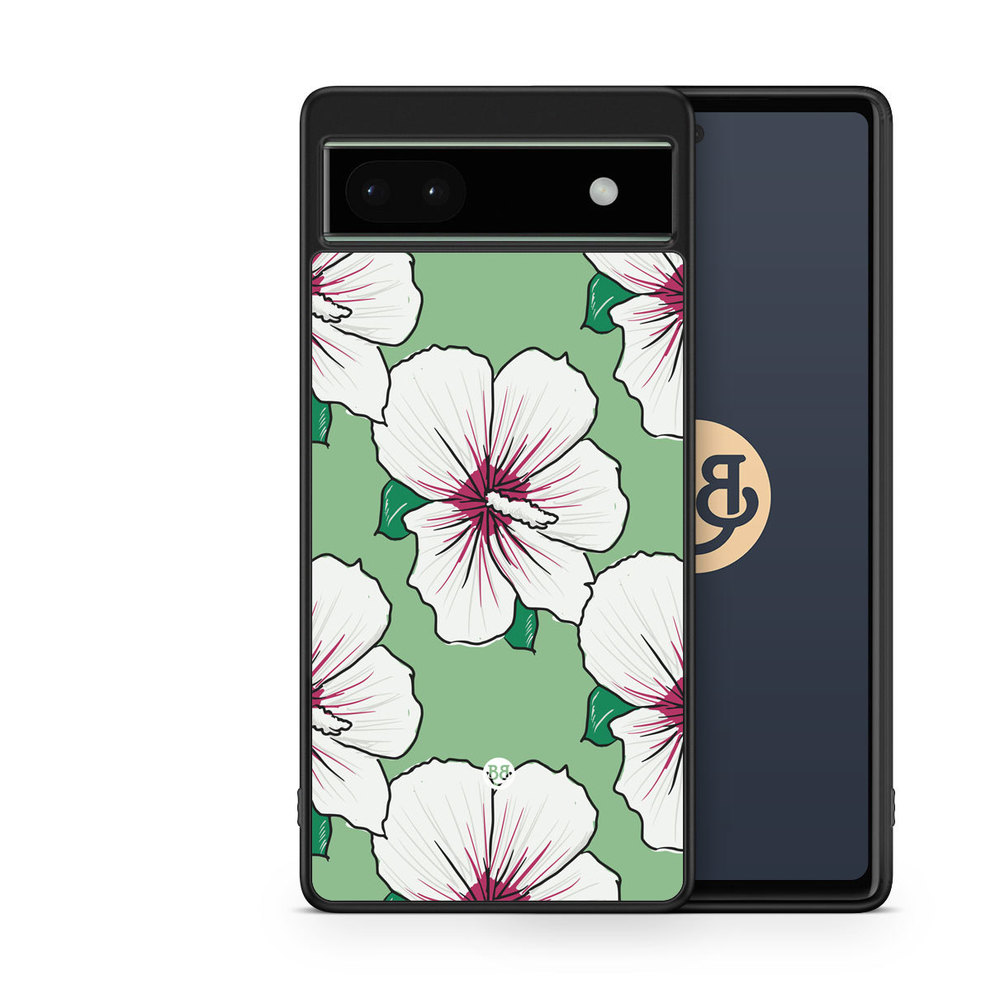 Google Pixel 6a Case - Creamy White Flowers