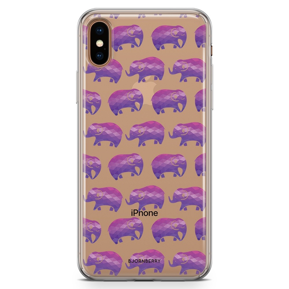 iPhone Xs Max Fashion Case - Purple Elephant