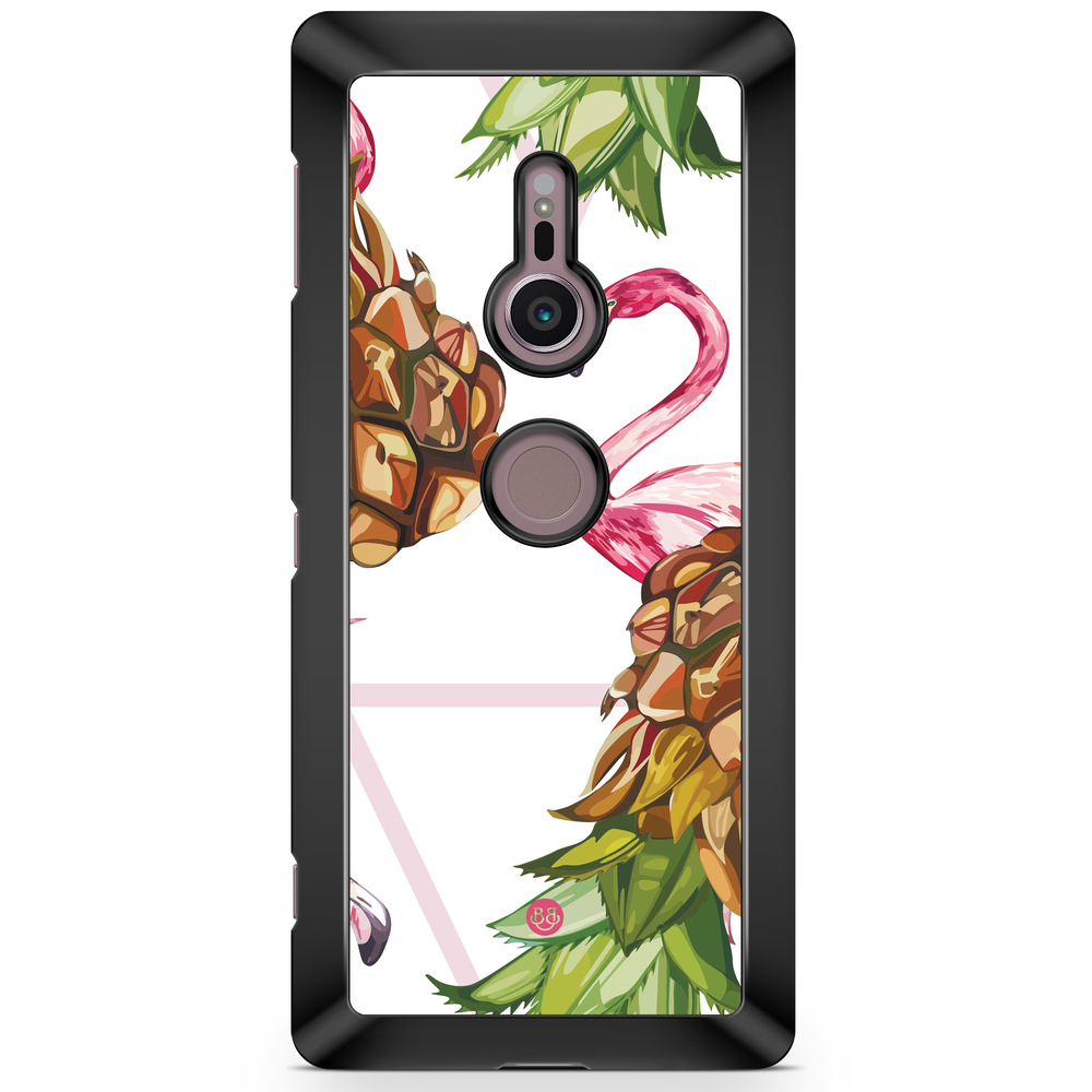 Sony Xperia XZ2 Case  - Pineapple & Flamingo